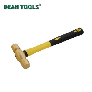 Non-Sparking Double Face Brass Hammer,Solid Brass Head,Corrosion Resistant,Reliable Striking Force thumbnail-1
