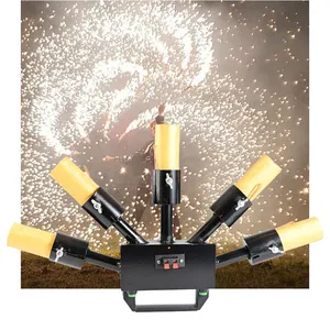 5 Head Handheld Cold Firework Firing System Cold Fountain Launcher Wedding Party Stage Effects thumbnail-1