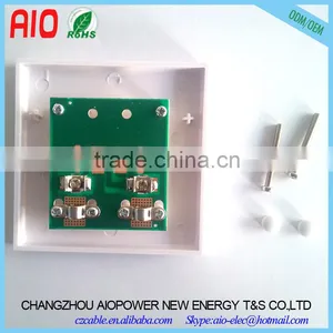 86mm Dual 2 Way 9.5mm Female Socket Coaxial PAL Solderless Wall Plate thumbnail-2