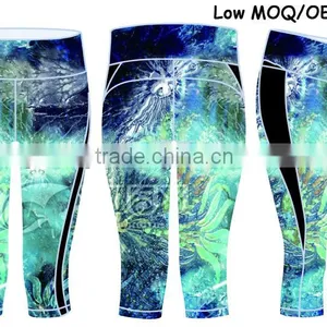 Sublimation Printed Capri Tight Yoga Pants, High Quality Women Yoga Pants thumbnail-1
