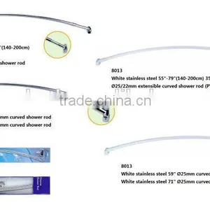 Shower Curtain Pole Stainless Steel Shower Rod thumbnail-1