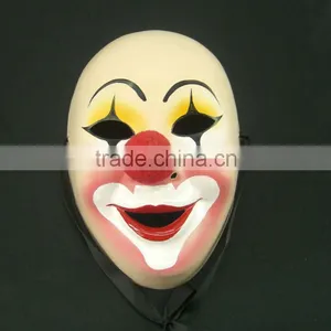 Plastic Clown Masque Yellowe Eye Big Nose Hand Painted thumbnail-1