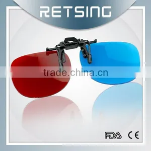 Clip On 3D Red Blue Glasses for Shortsighted People thumbnail-2