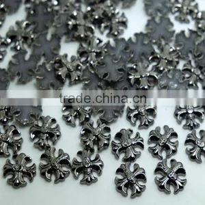 Factory Wholesale Cross With Skull Head Hotfix Alloy Studs, Gold, Antique Brass, Black Nickel, Hot Fix Zinc Alloy Studs thumbnail-3