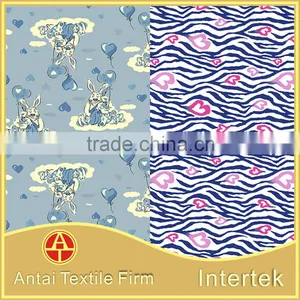 Printed Nylon Tricot Micro Fiber Fabric With Sweetie Honey Heart Design for Girl's Bra thumbnail-2