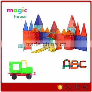 DIY Plastic Magnetic Building Magna Tiles / Magnetic Construction Toys For Children thumbnail-1