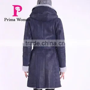 2016 New Design Winter Women Slim Fit Woolen Fur Coat thumbnail-2
