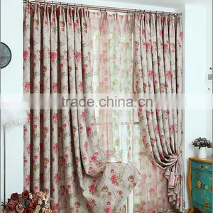 Countryside Style Garden Floral Fabric Curtain With Exquisite Jacquard thumbnail-4