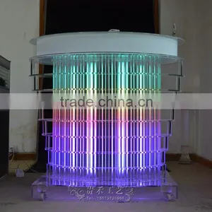 Colorful Acrylic Bar Table With LED Lights, Bar Table for Bar, dj Equipment thumbnail-1