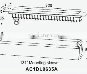 12W Decorative Outdoor Linear LED Wall Mounted Light thumbnail-2