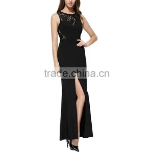 Long Hawaiian Evening Dress China Lace Red Prom Corset Sexy Clubwear Wholesale One Leg Slit Dresses thumbnail-4