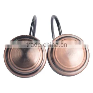 Shower Curtain Hooks/shower Curtain Track Hooks ,metal Rounded Shape Curtain Hanging Hooks thumbnail-1