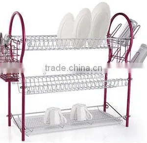 LBY Modern Style 3 Tiers Dish Rack With Tray and Cutlery Holder thumbnail-1