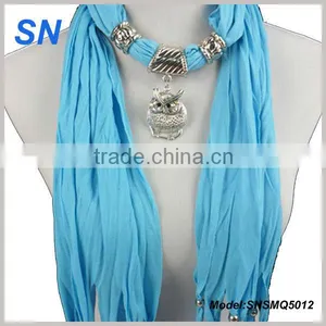 Latest Fashion Jewelry Owl Pendant Scarf, Charm Beautiful Scarf thumbnail-1