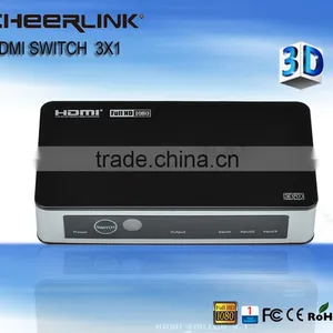 3x1 Hdmi Switch 301 Hdmi V1.3a With Full hd 1080p and 3d / Remote Control -black thumbnail-1