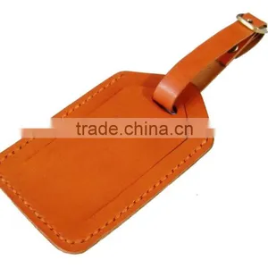 Genuine Leather Travel Name Tags With Id Window thumbnail-1