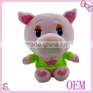 Factory Custom Lovely Stuffed Plush Pink Pig thumbnail-1