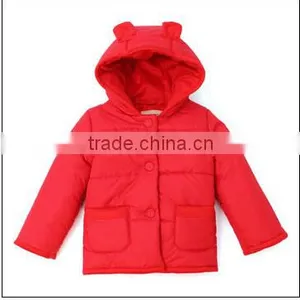 Girls' Winter Jacket With Cotton Fleece Lining for Casual Wear Children Forck Design Red Jacket for Girls Kids Coat thumbnail-3