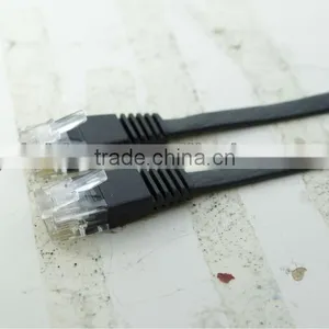 BLACK FLAT RJ45 NETWORK CABLE thumbnail-1