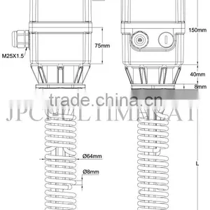 Type 9SWM, Extra Short Immersion Heater , Coiled Heating Elements Dia. 8 mm thumbnail-2