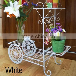 Decorative Wrought Iron Bicycle Flower Shelf thumbnail-4