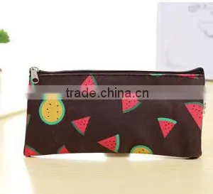 Promotion Fruit Watermelon Print Plain Canvas Pencil Case With Low Price thumbnail-4