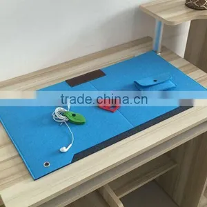 Multifunctional Protective PU Felt Leather Mat /Mouse Pad /Table Mat/Desk Pad/Organizer For Desktops And Laptops, thumbnail-1