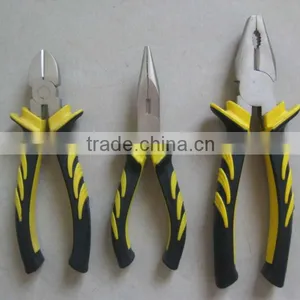 3PCS Tools Set, Hardware Tools Kit, Combination Pliers, Long Nose Pliers, Diagonal Cutter Pliers thumbnail-1