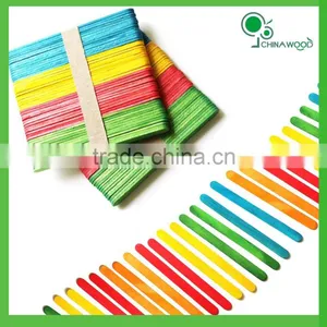 Assorted Colored Craft Wood Popsicle Sticks 4 and 1/2" thumbnail-1