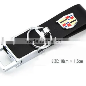 Hot Selling Auto Leather Key Chain Fashionable Custom Metal Keychain thumbnail-1