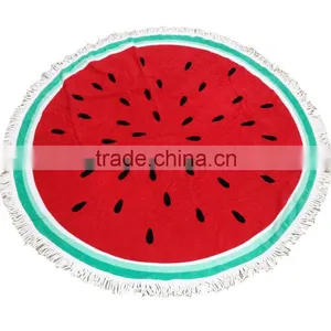 High Quality 100% Cotton Printing Round Beach Towels thumbnail-3