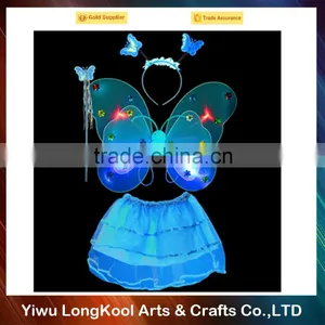 Top Quality Cheap Girls Dance Fairy Wings Light up Wings for Party thumbnail-1