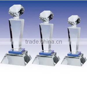 Factory Wholesale Blank Clear Crystal Diamond Trophy thumbnail-1
