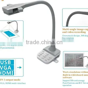 Portable Teaching Visual Presenter 5Mega Pixel VGA ,HDMI,USB Interface Autofocus A3 Document Camera thumbnail-2