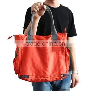 Orange Shoulder Folding Shopping Bags With Wheels GWB021 thumbnail-5