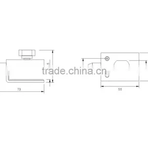 Everstrong Glass Door Bolt With Item Number ST-H007 Single Glass Door Latch thumbnail-5