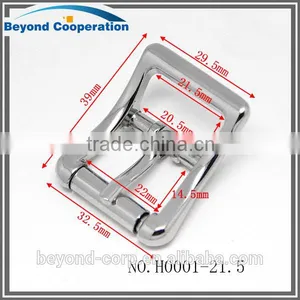 Good Quality Handbag Buckle With Roller Shiny Chrome Finish Roller Buckle Tri-flide Buckle With Roller thumbnail-1