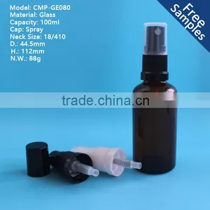 High Quality 100ml Amber Glass Essential Oil Bottles With Spray Pump thumbnail-1