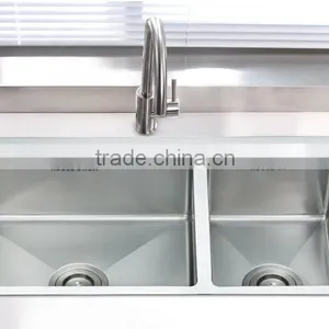 Kitchen Utensil Item Double Bowl Stainless Steel Handmade Kitchen Sink thumbnail-4