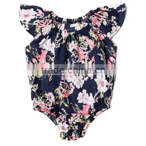 Kaiya Latest Baby Clothes Wholesale Flowery Print Romper Toddler Clothes thumbnail-6