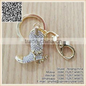 New Arrival Best Sell High Heel Shoes Key Chain With Crystal thumbnail-1