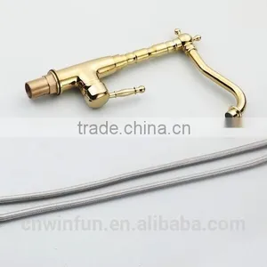 Sanitary Ware Kitchen Basin Sink Faucet Gold Brushed Kitchen Faucet thumbnail-6