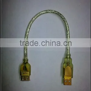 Efficient 1ft Transparent AM to AF Usb2.0 Cable Extension Cord thumbnail-1