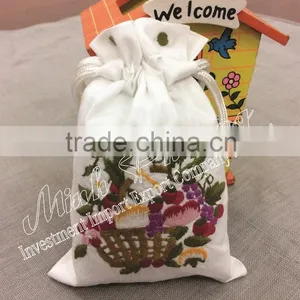 Size 10x15cm Fruit Flower Basket Sachet Hand Embroidery Cloths Fragrant Bag thumbnail-1