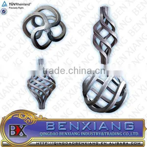 Decorative for Fence and Gate Artistic Garden Decor Steel Baskets Wrought Iron Elements thumbnail-1