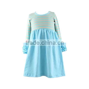 Infant Clothes Autumn Dress Wholesale Baby Remake Frocks White Skirt Icing Toddler Dress Ruffle Sleeve Dresses Girls thumbnail-5