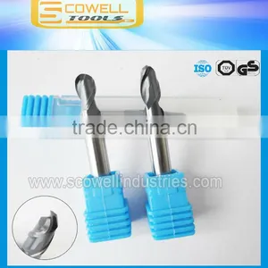 Tungsten Carbide Ball End Mills Cutter Micro Grain Altin Coated ,Round Nose End Milling Cutter thumbnail-1