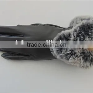2016 Black Tignt Authentic Thin Handnade Leather Gloves Factory Price thumbnail-2