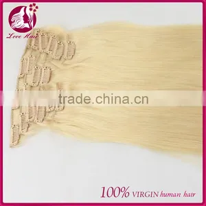 Top Quality Virgin Clips Hair Extensions 26 Inch Human Hair Clip In Hair Extensions thumbnail-5