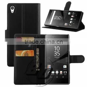 Ultra High Quality Magnetic Flip PU Leather Wallet Case With Card Slots For Sony Xperia Z5 Premium Luxury Case Fast Delivery thumbnail-1